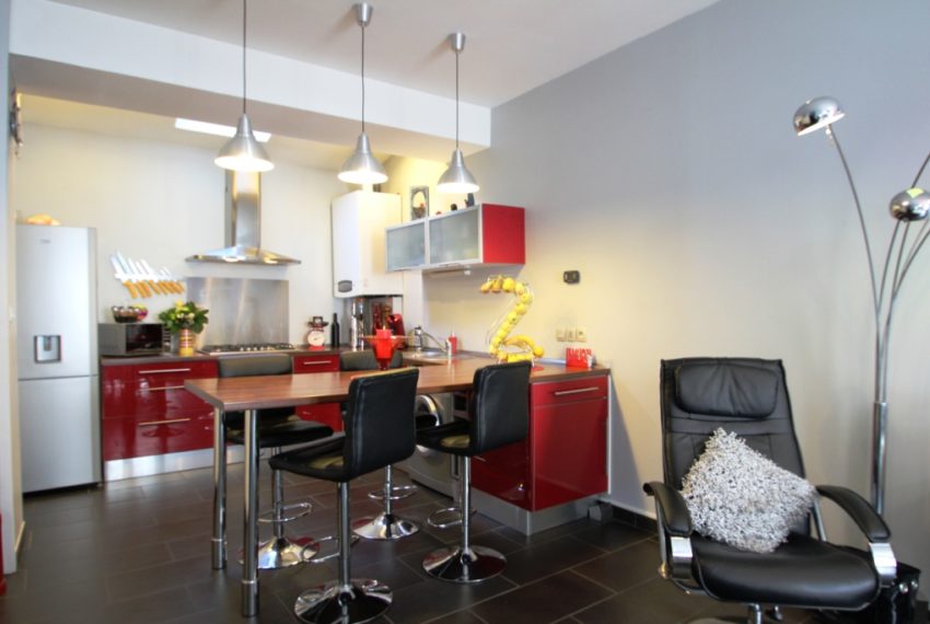 Salon, séjour, cuisine pour cette maison à vendre à Bordeaux